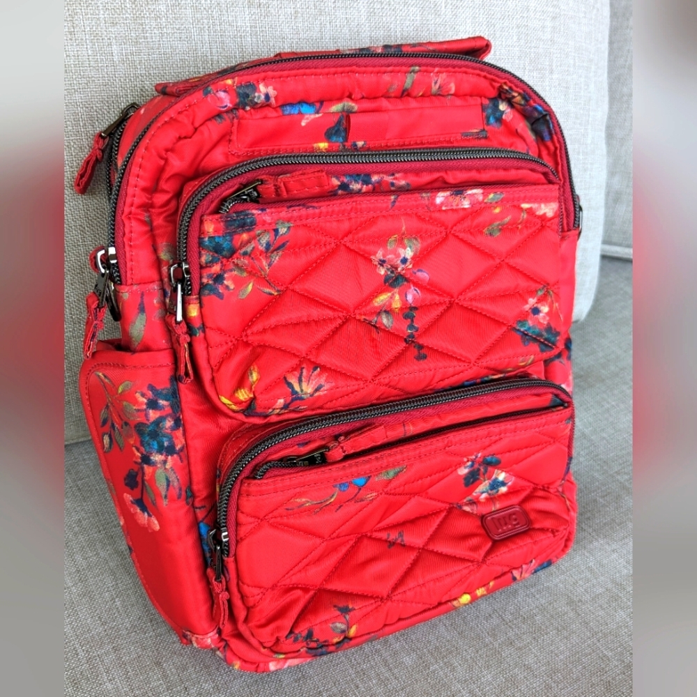 Lug Compass in Bouquet Red - EUC
